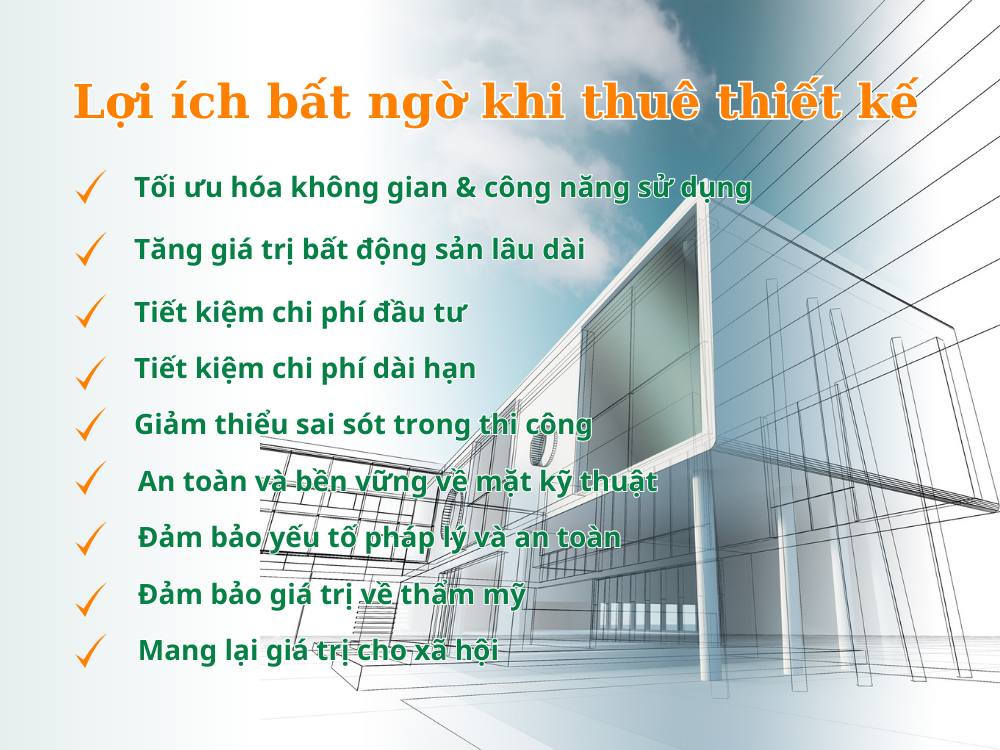 Lợi ích khi thuê thiết kế kiến trúc