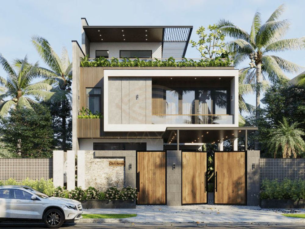 Biệt thự 2 tỷ thiết kế 2 tầng