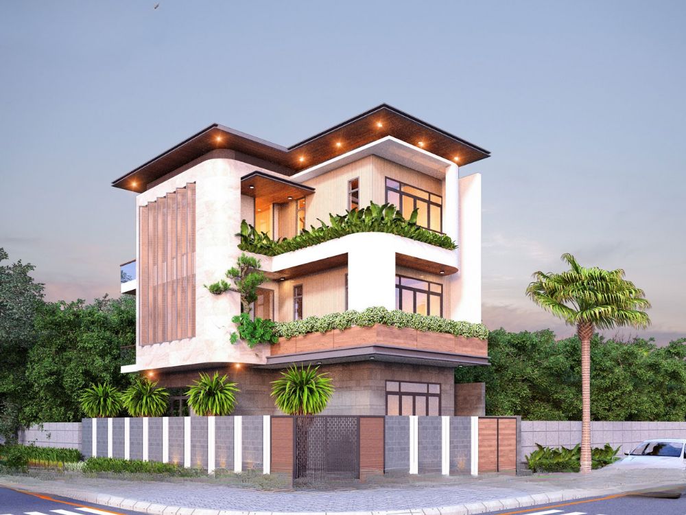 Biệt thự 2 tỷ với hai mặt thoáng