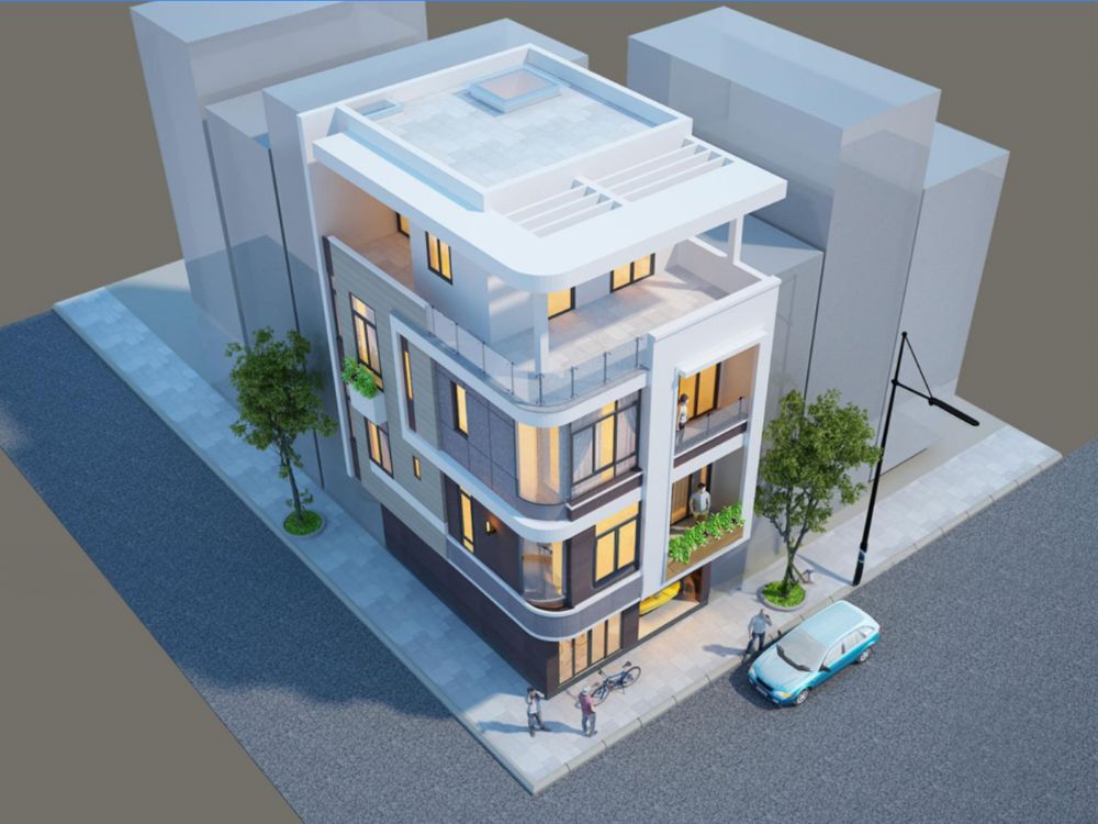 Với 2 mặt tiền tiếp xúc với đường, ngôi nhà có lợi thế lớn trong việc kinh doanh hoặc quảng bá thương hiệu