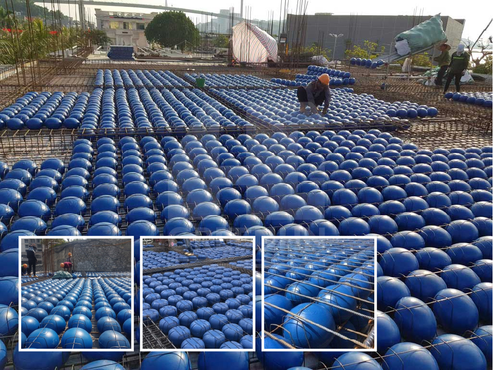 Sàn bóng BubbleDeck là loại sàn phẳng không dầm khá phổ biến