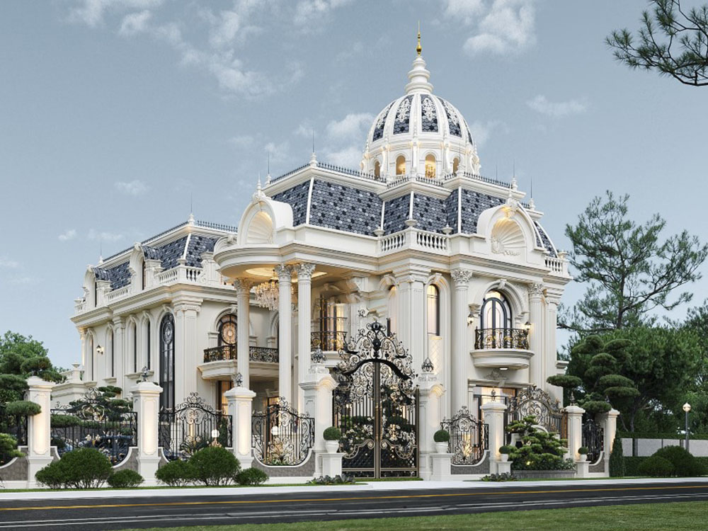 Biệt thự nhà vườn 1000m2 cổ điển đẹp sang trọng với sân vườn rộng lớn và những lối đi uốn lượn đầy quyến rũ