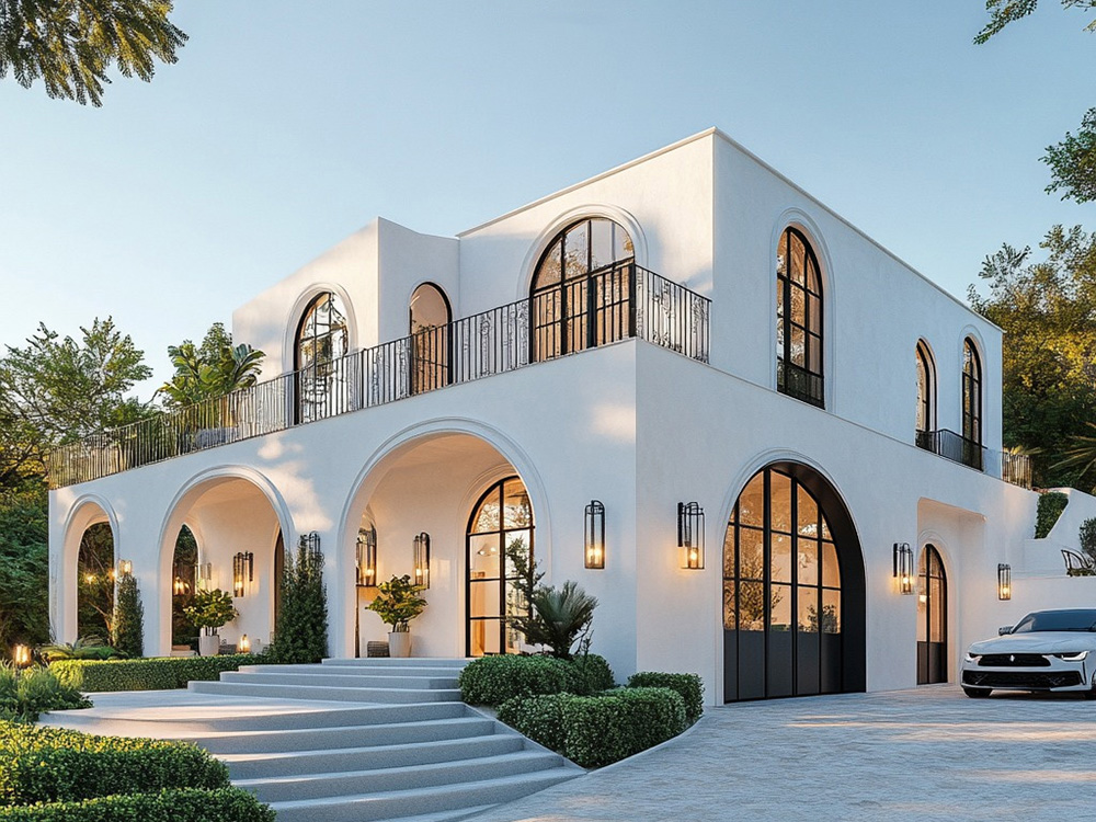 Biệt thự nhà vườn 1000m2 phong cách địa trung hải tận dụng ánh sáng và kết nối với thiên nhiên