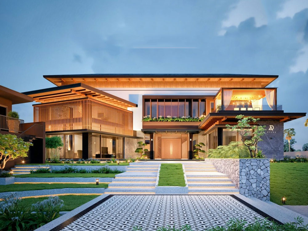 biet thu nha vuon 2000m2 dep phong cach nhat ban