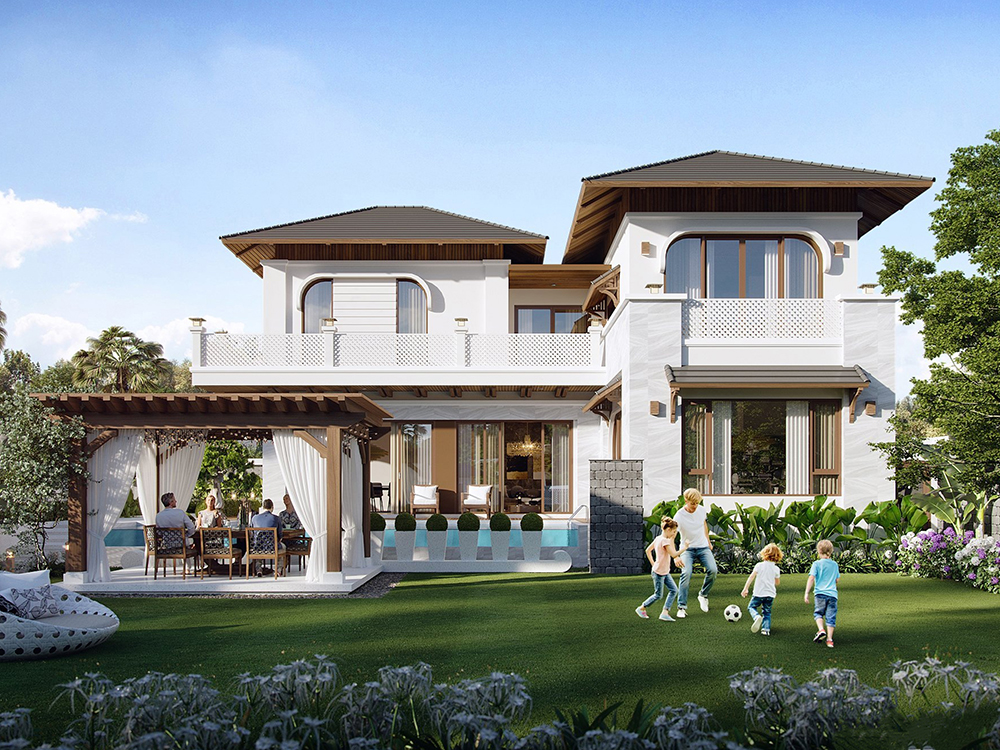 biet thu nha vuon 2000m2 dia trung hai co san vuon