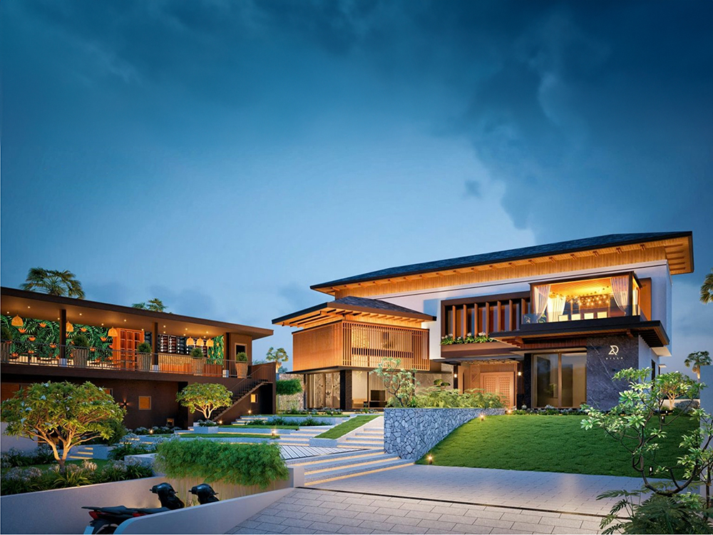 biet thu nha vuon 2000m2 phong cach zen
