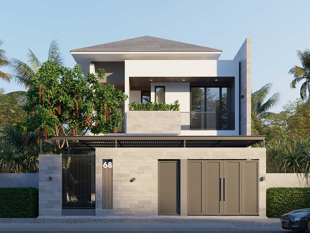 Biệt thự 300m2 hiện đại với thiết kế không gian mở, mang đến sự thoải mái và gần gũi với thiên nhiên