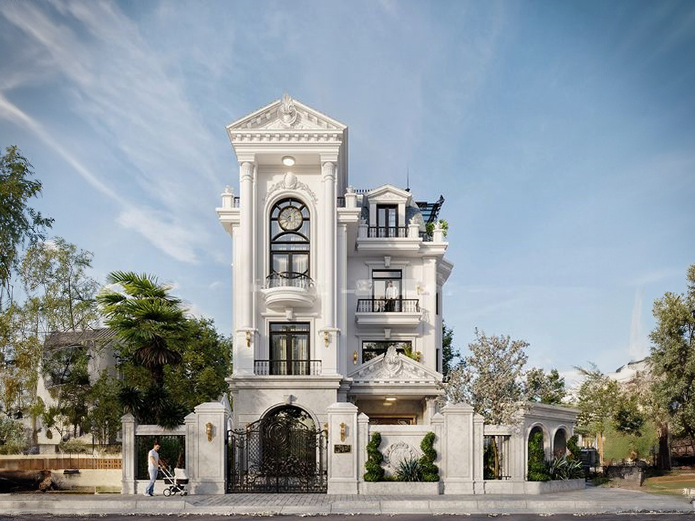 Biệt thự nhà vườn 300m2 phong cách tân cổ điển, tạo nên không gian sống đẳng cấp