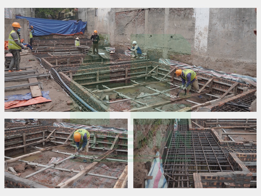 Gia cố nền móng sẽ làm tăng chi phí xây nhà 2 tầng 100m2