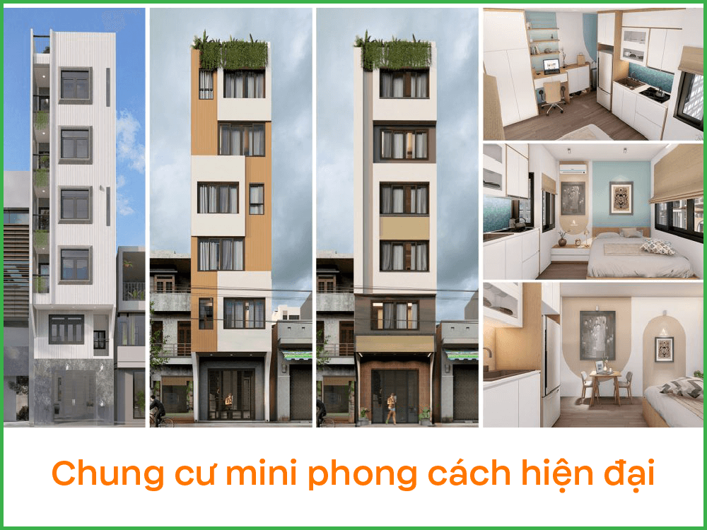 Mẫu thiết kế chung cư mini 60m2 hiện đại