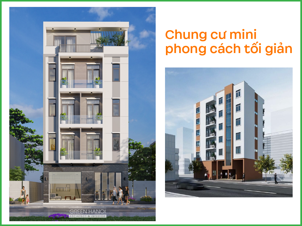 Mẫu chung cư mini 70m2 phong cách tối giản