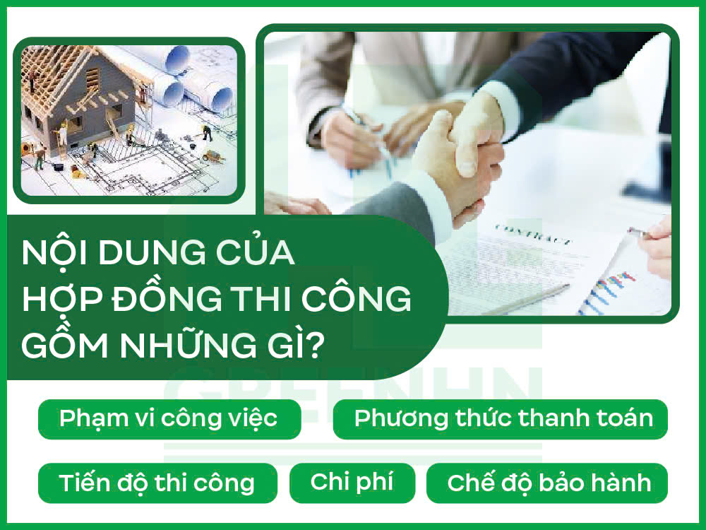 Nội dung hợp đồng thi công xây nhà ở