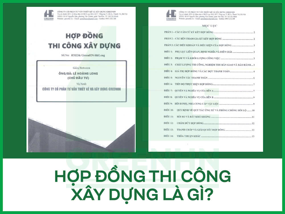 Hợp đồng thi công xây dựng nhà ở là gì?