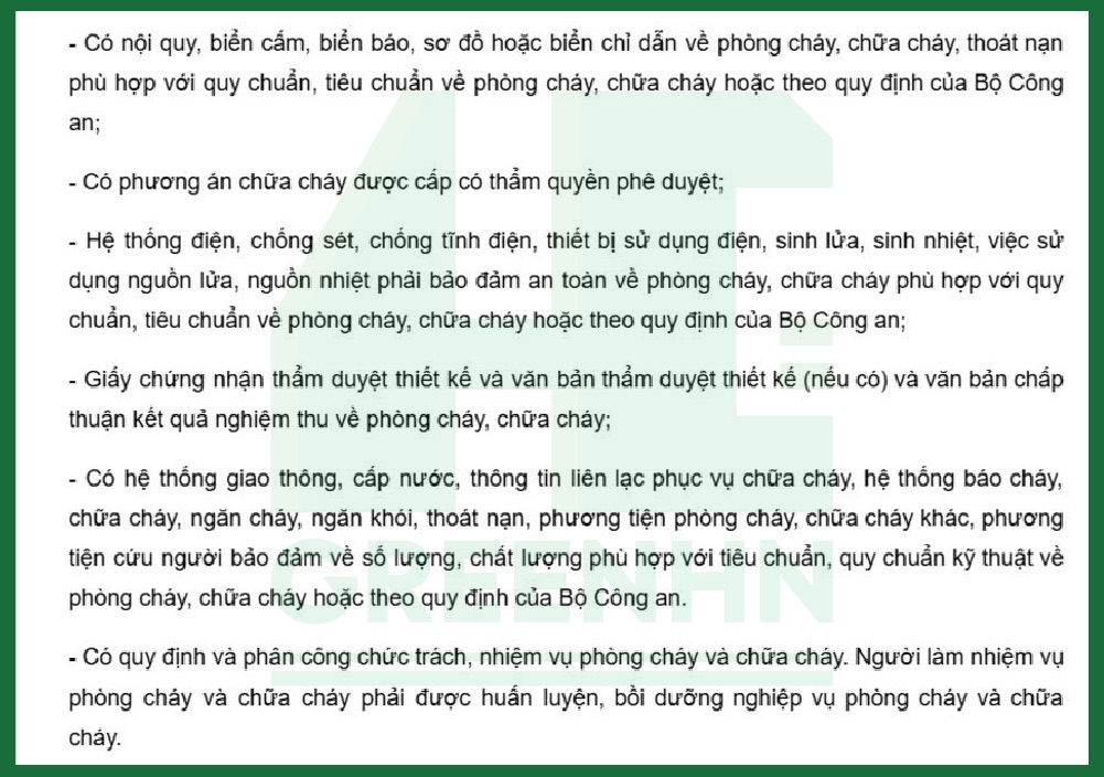 Quy định phòng cháy chữa cháy hộ kinh doanh ccmn dưới 5 tầng