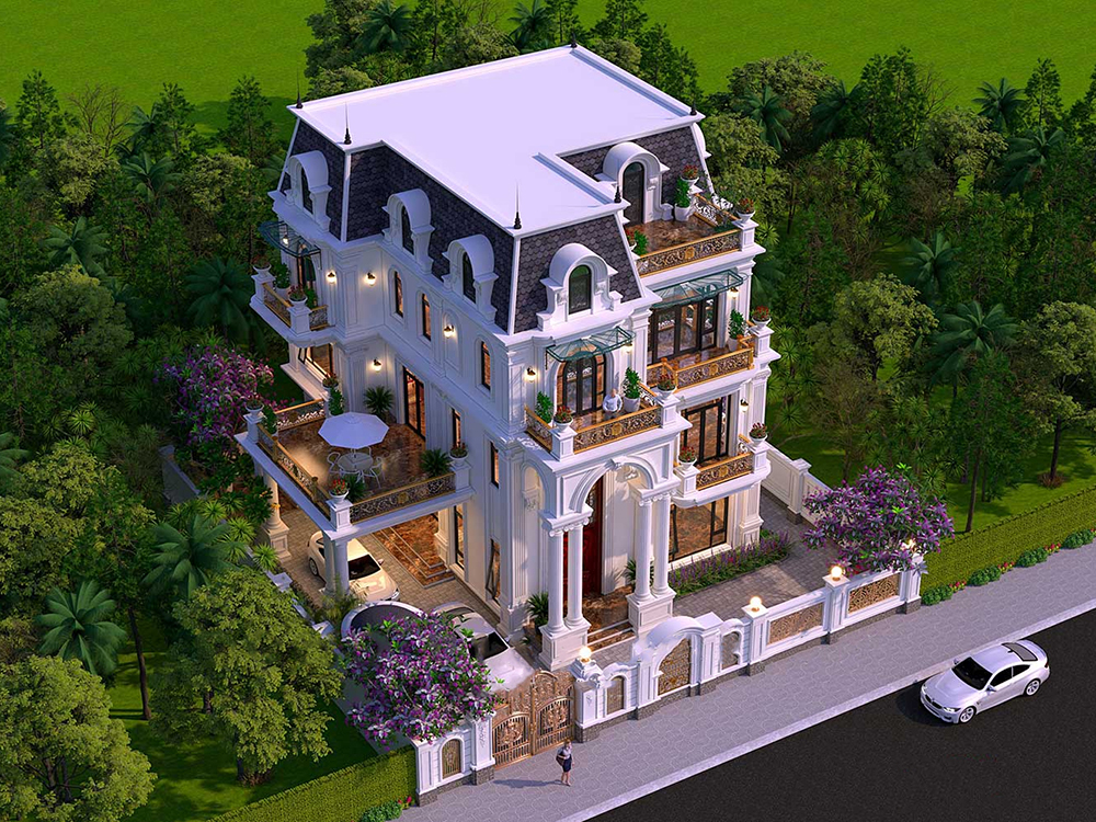 Mẫu biệt thự nhà vườn 500m2 đẹp