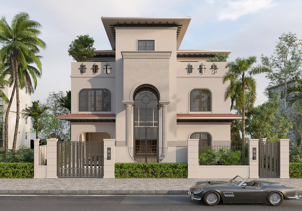 Biệt thự nhà vườn 500m² phong cách Địa Trung Hải kết hợp hiện đại và thiên nhiên.