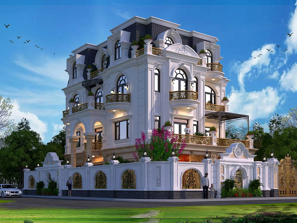 biệt thự nhà vườn tân cổ điển 500m2 đẹp