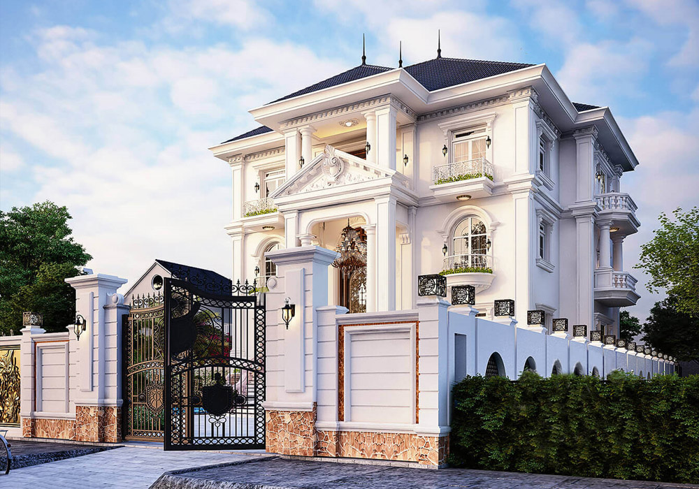 biệt thự nhà vườn tân cổ điển 500m2 