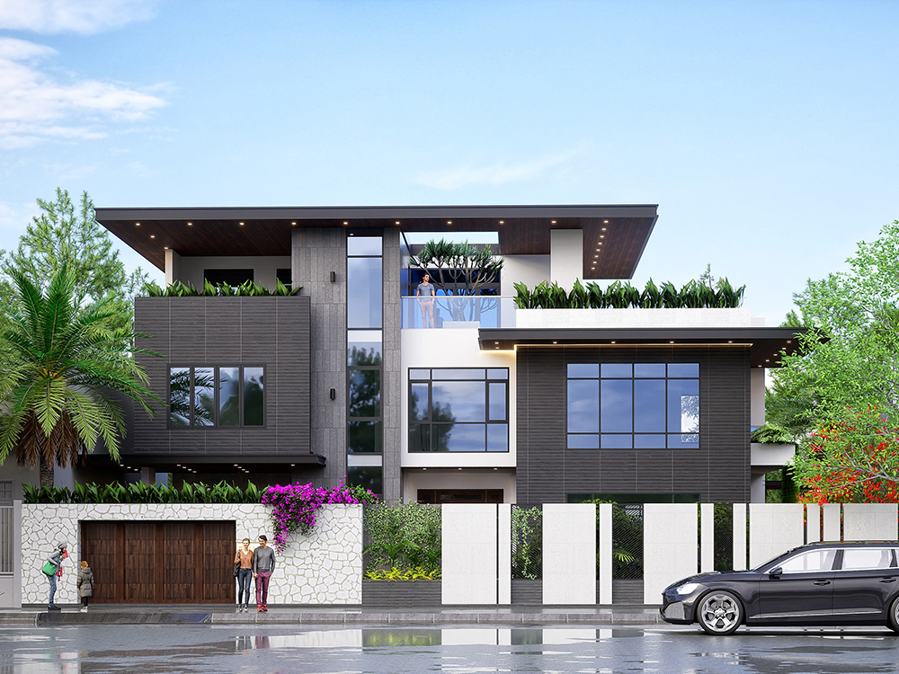 Biệt thự nhà vườn 400m² với thiết kế độc đáo, sáng tạo và tối giản.