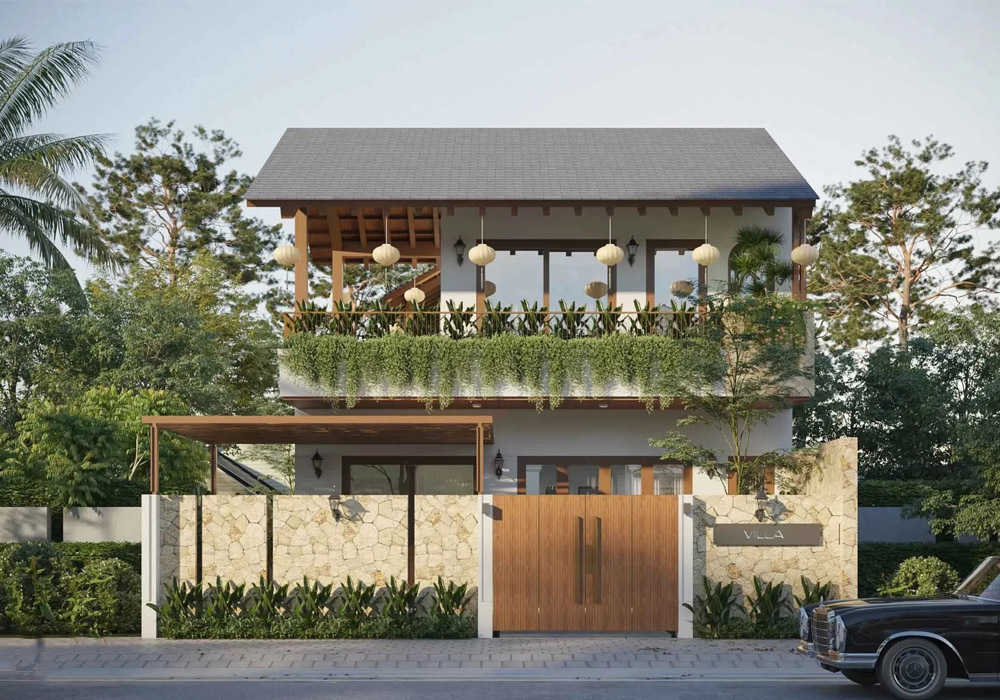 biệt thự phong cach zen có sân vườn 400m2 đẹp