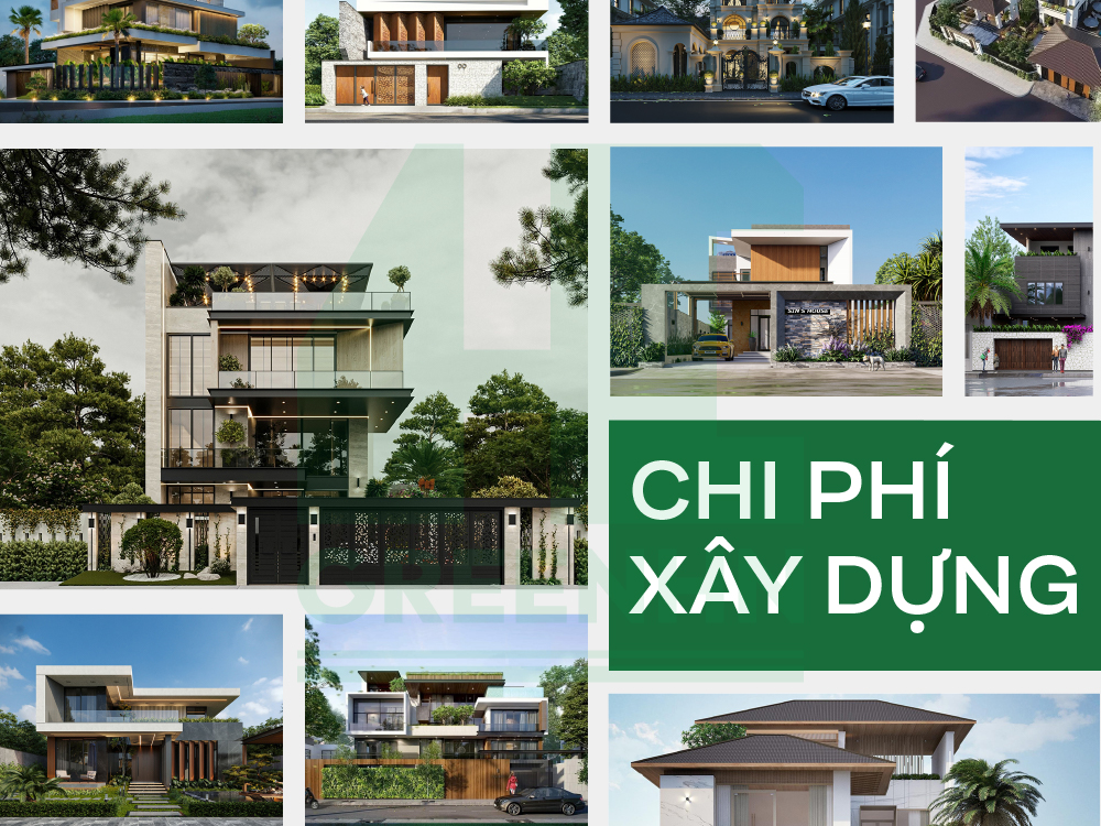 chi phi xây dựng biệt thự nhà vườn 400m2