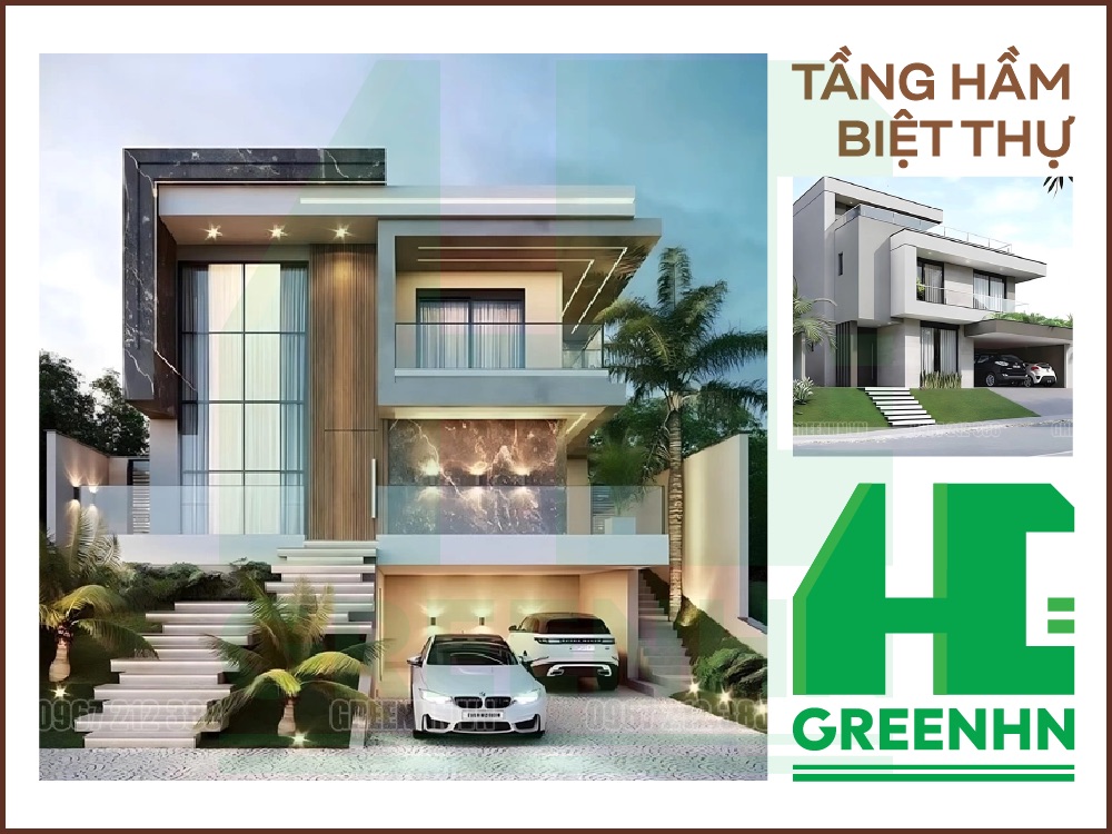 Vị trí xây tầng hầm biệt thự