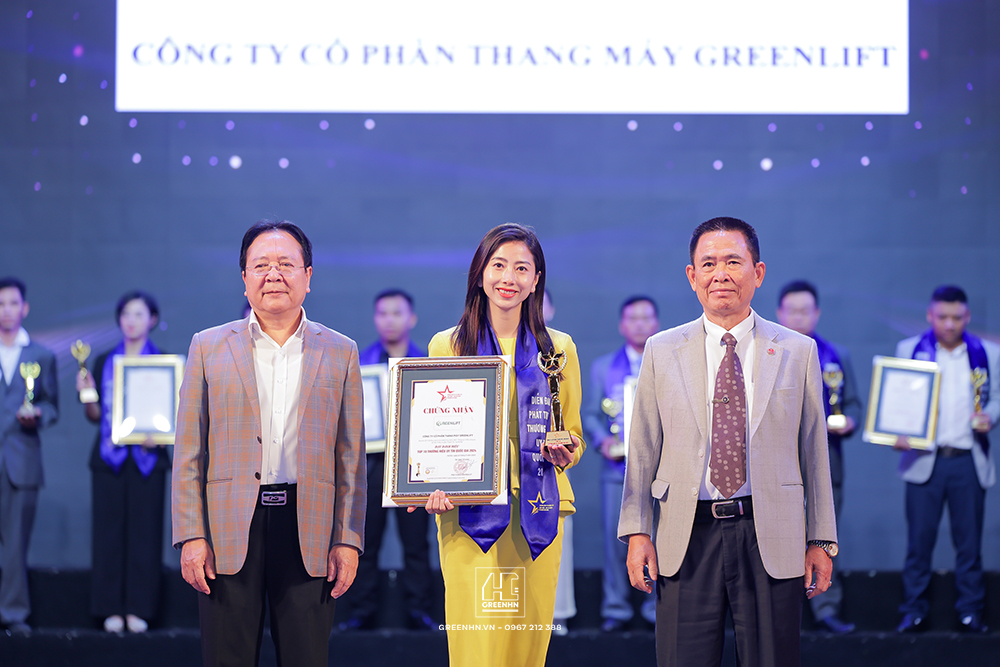 Thang máy GreenLift được xướng tên trong TOP 10 Thương Hiệu Uy Tín Quốc Gia 2024