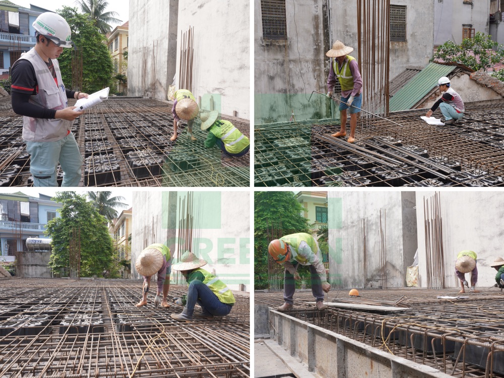 Quá trình thi công sàn phẳng không dầm yêu cầu kỹ thuật cao và quản lý chất lượng nghiêm ngặt