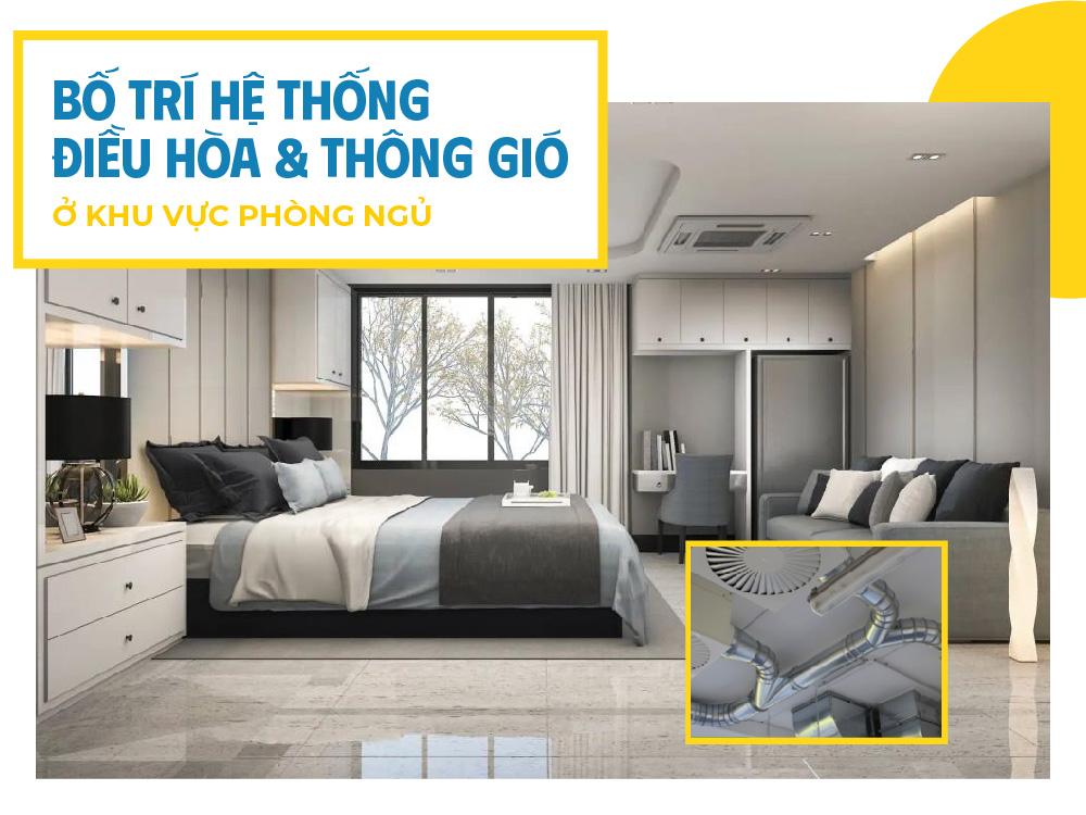 Bố trí hệ thống điều hòa và thông gió cho phòng ngủ