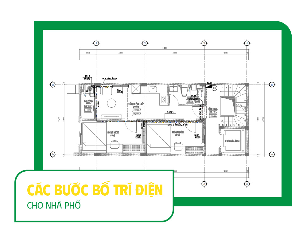 các bước bố trí điện cho nhà phố đạt chuẩn