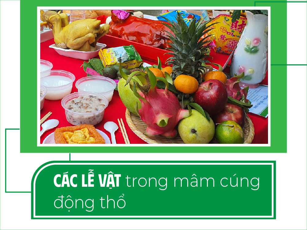 các lễ vật trong mâm cúng động thổ hợp phong thủy