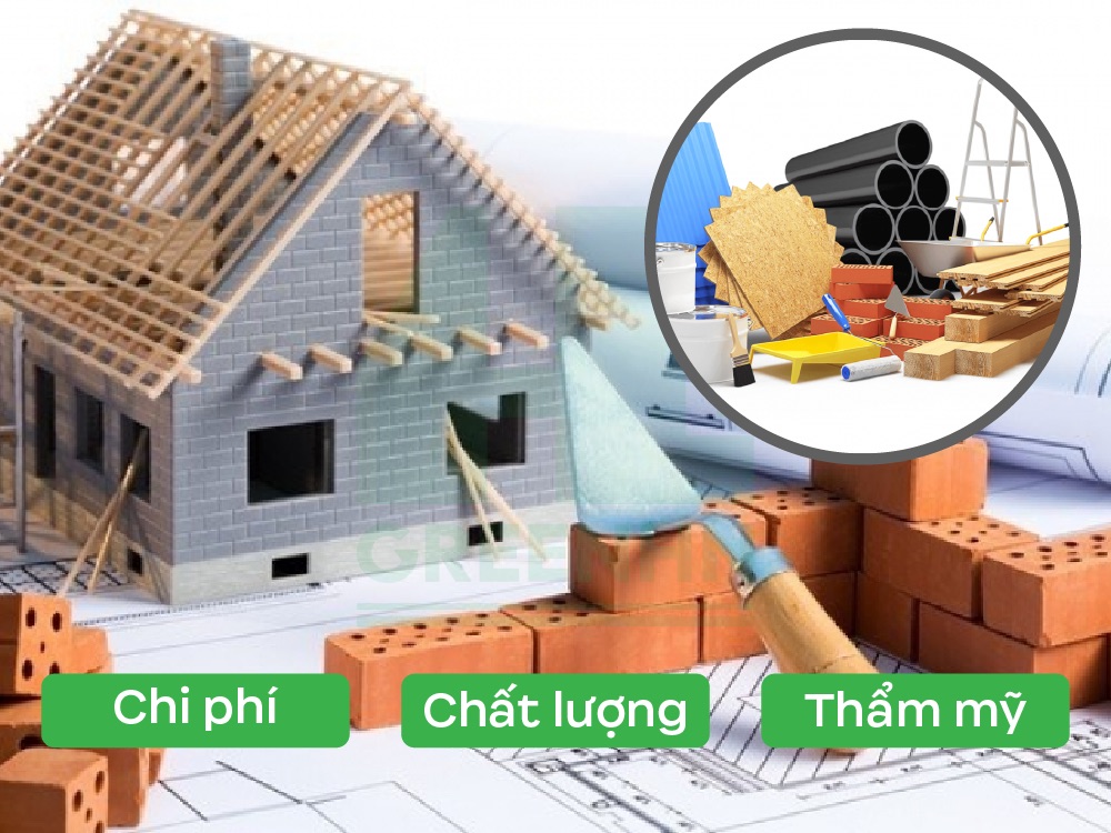 Vật liệu xây dựng không chỉ quyết định chi phí mà còn ảnh hưởng đến chất lượng và thẩm mỹ của ngôi nhà