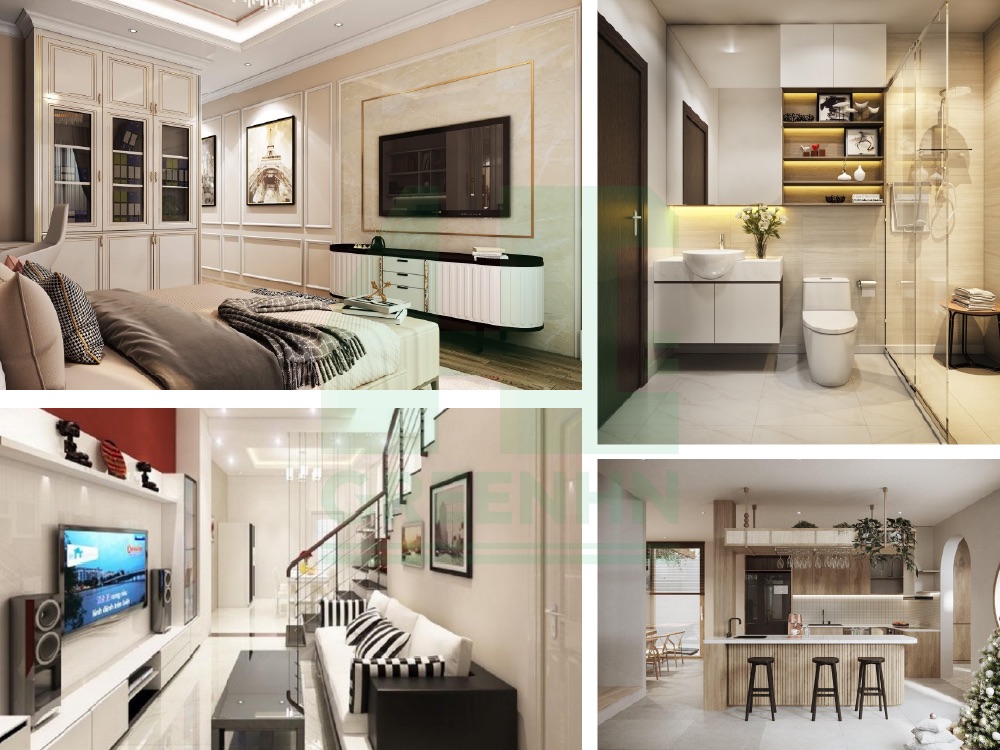 Diện tích 300m2 rộng rãi cho phép gia chủ bố trí nhiều khu vực chức năng khác nhau