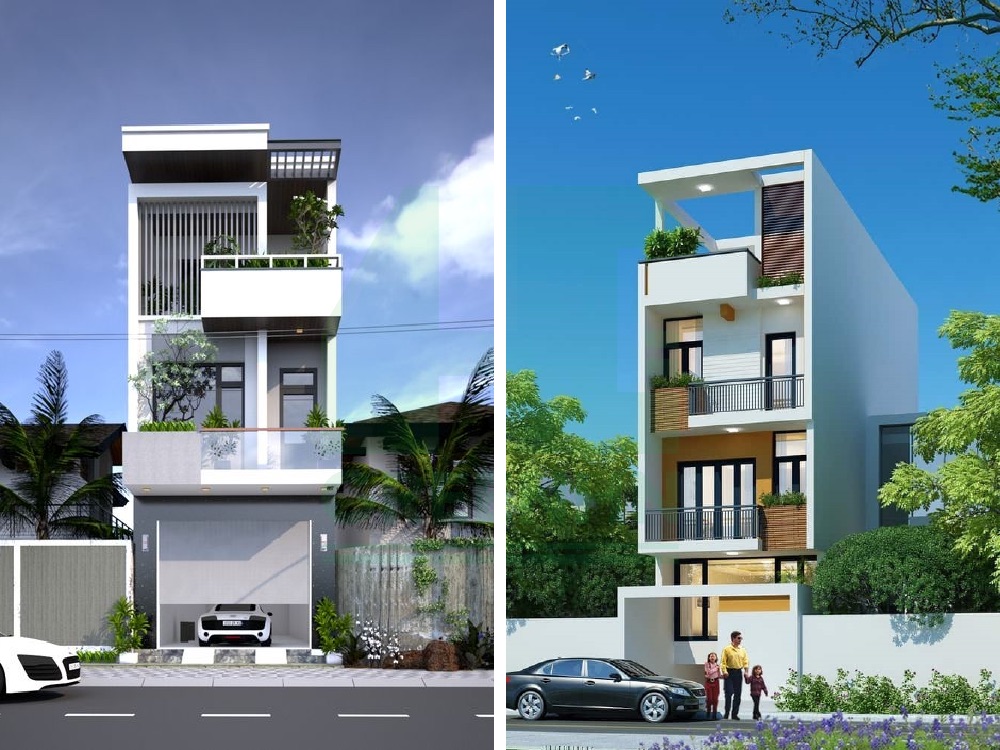 Nhà 3 tầng phong cách hiện đại