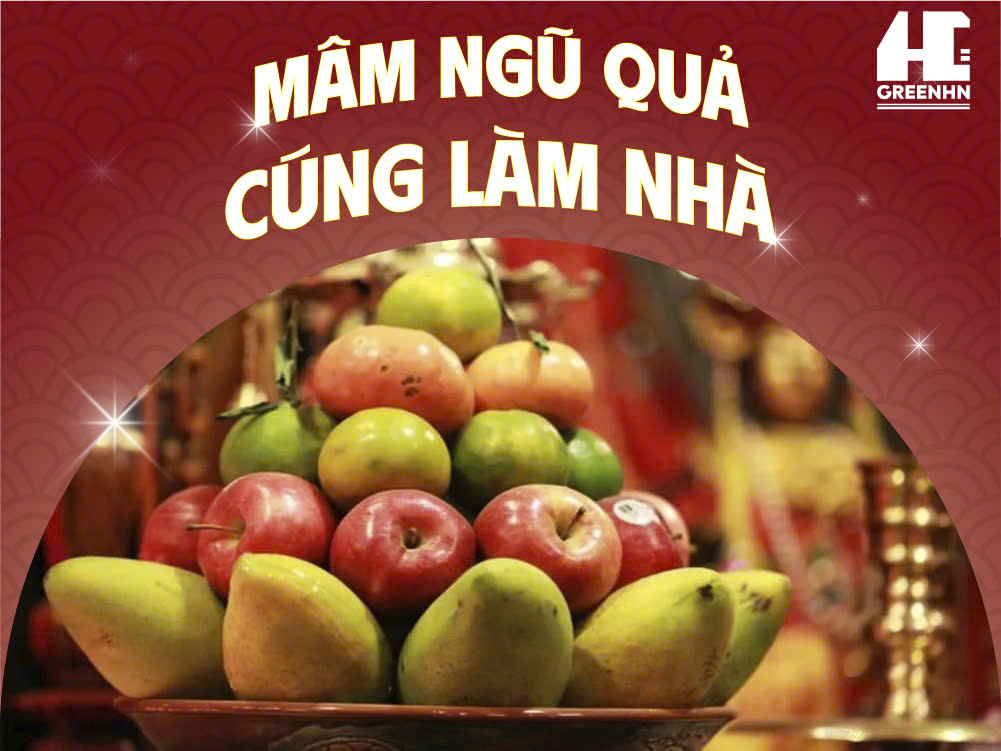 Mâm ngũ quả cúng động thổ làm nhà