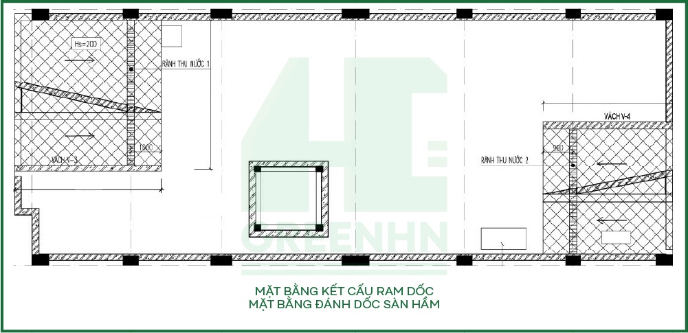 Mặt bằng bán hầm nhà anh Thanh - Ngõ Giếng