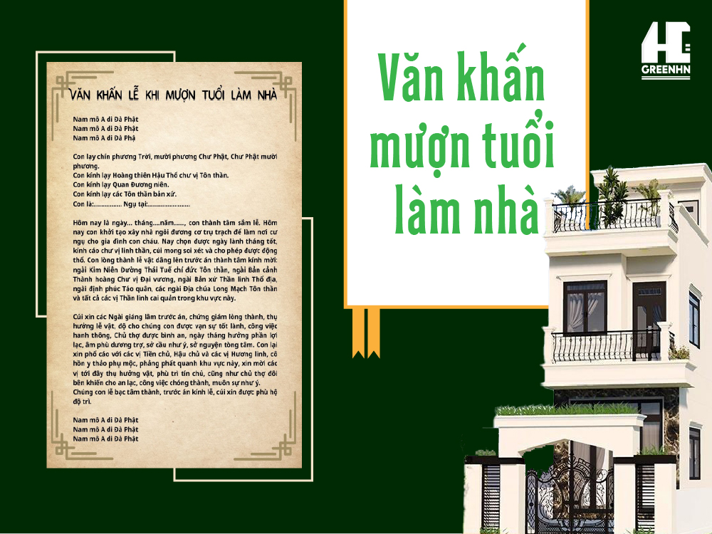 Bài khấn mượn tuổi làm nhà