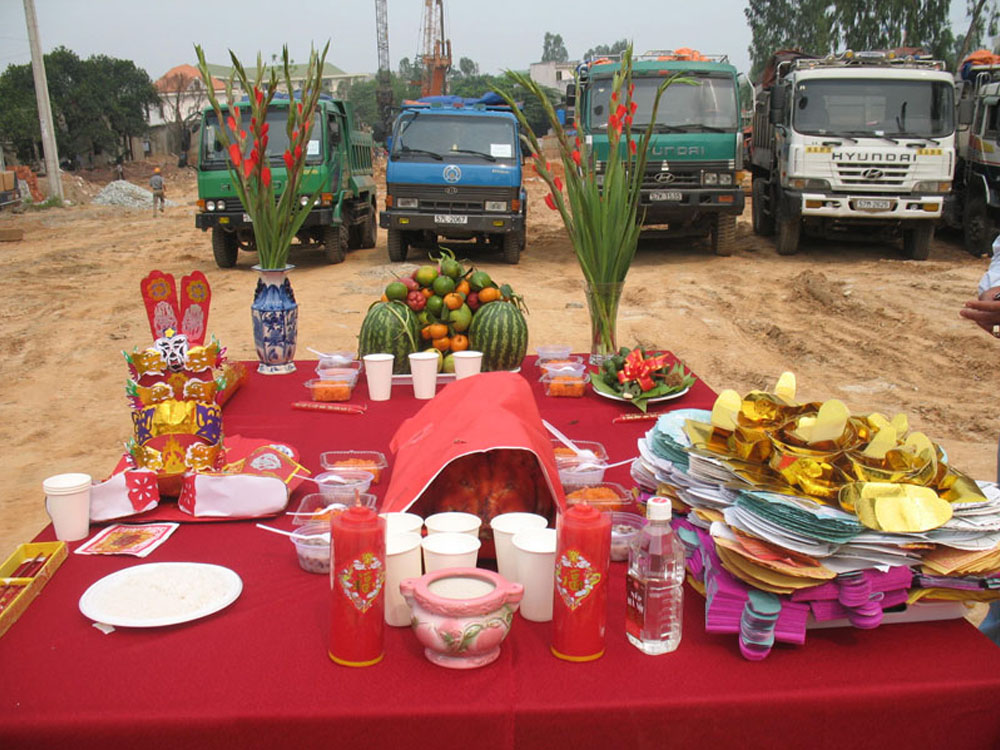 Lễ vật cúng động thổ hợp phong thủy mang đến may mắn