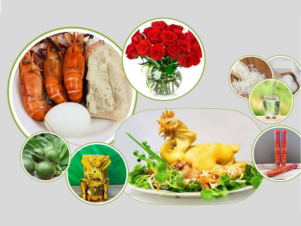 Mâm lễ vật cúng động thổ