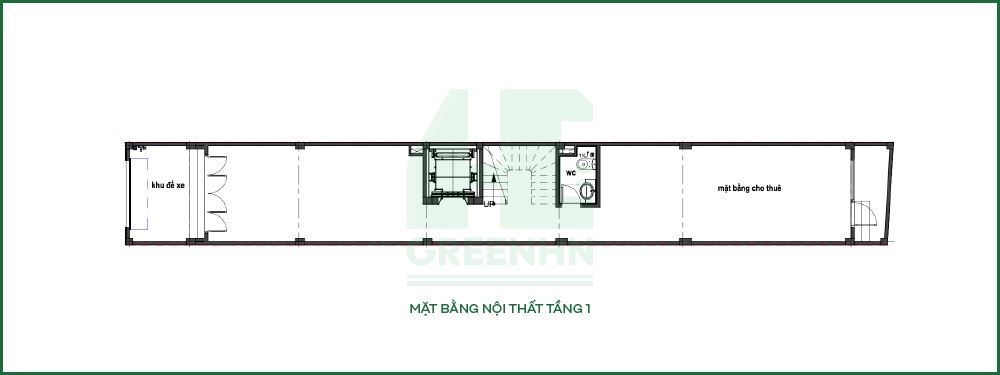 Mặt bằng nội thất tầng 1 anh Đạo - Thanh Trì