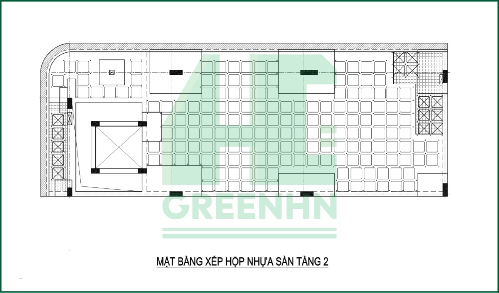 Mặt bằng xếp hộp sàn phẳng