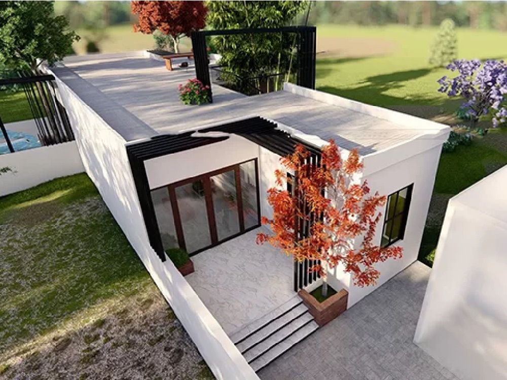 Nhà ống 1 tầng hiện đại 100m²