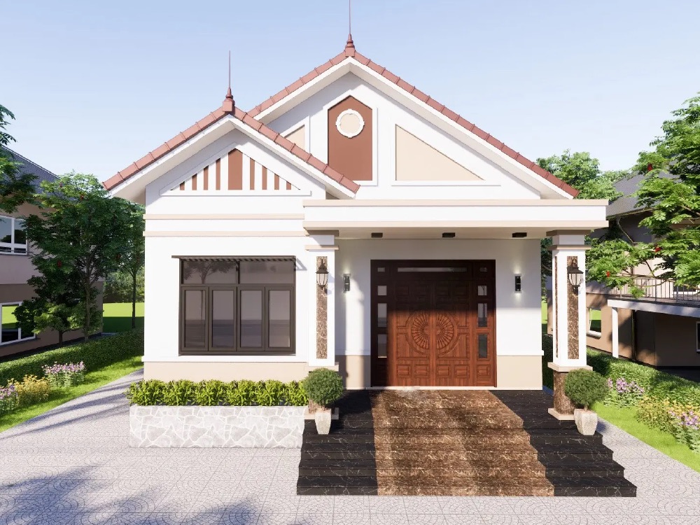 Nhà vườn mái Thái 100m2