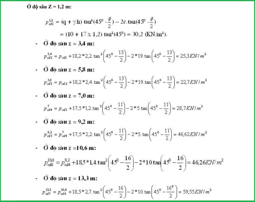 Tính toán tường vây tầng hầm 1