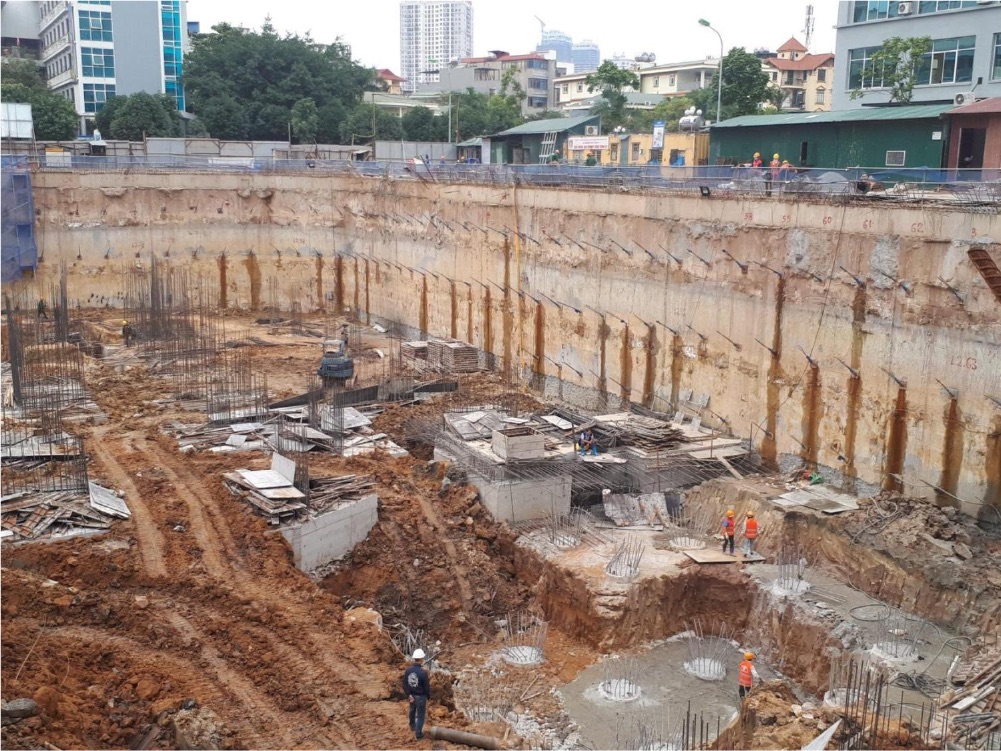 Tường vây giúp hạn chế tối đa ảnh hưởng của quá trình đào móng đến các công trình lân cận