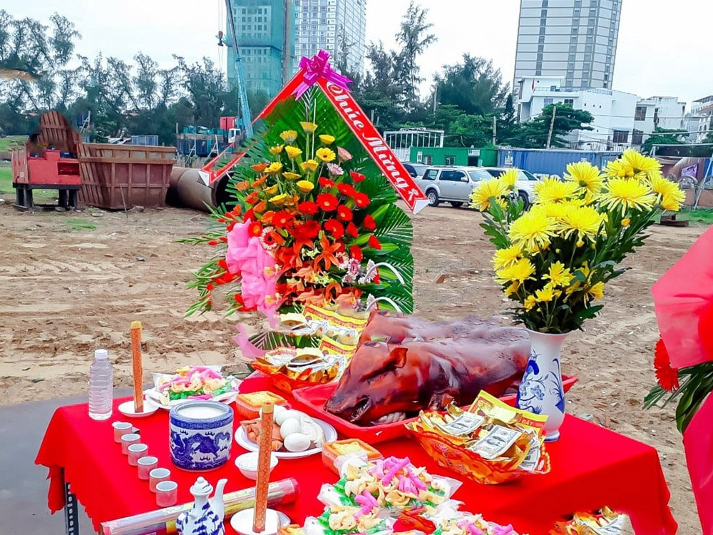 Hướng cúng động thổ kết hợp mâm cúng mang may mắn